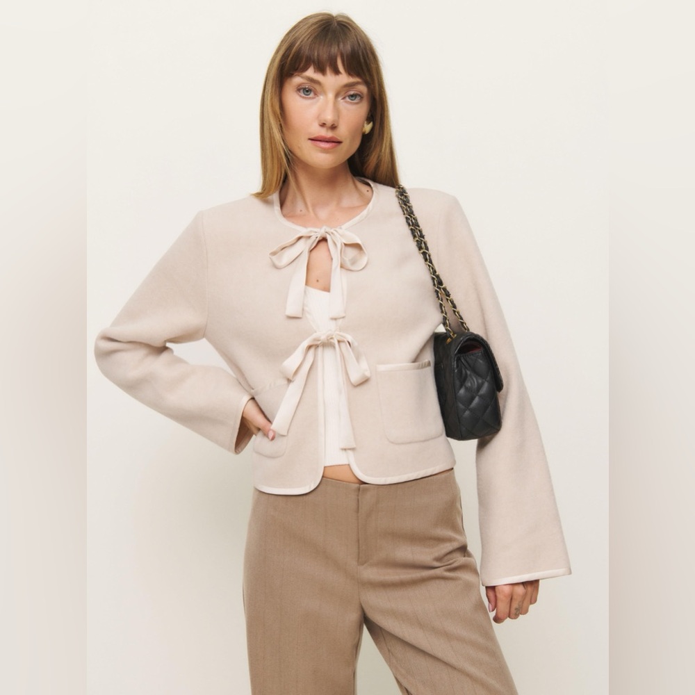 Reformation Daisy Wool Jacket - Cream